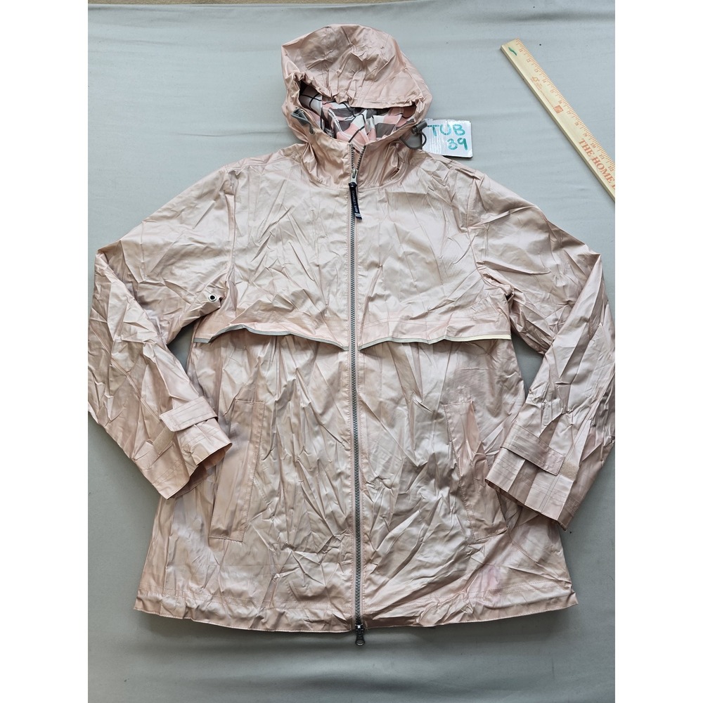 Charles River Apparel New Englander Rain Jacket Womens S Rose Gold Pink Hooded